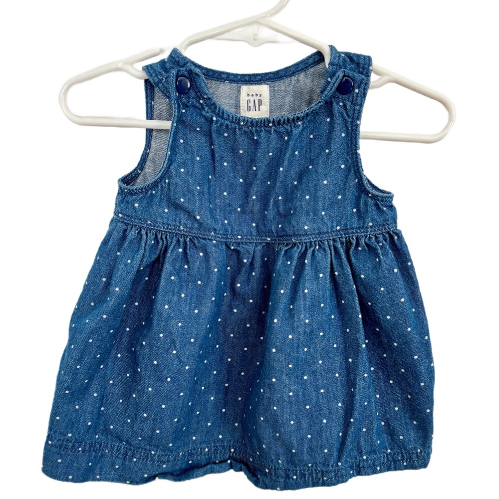 Baby Gap blue denim baby dress size 3 months